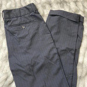 Dolce & Gabbana Women's Black & Navy Pin Stripped Dress Slacks 42